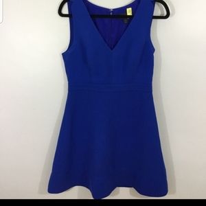 J. CREW V-neck A-Line Cobalt Blue Cocktail Dress 6